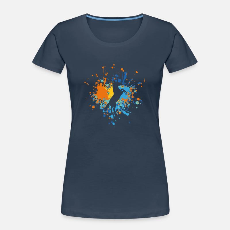 Grande éclaboussure de couleur de cheval T-shirt bio Premium Femme