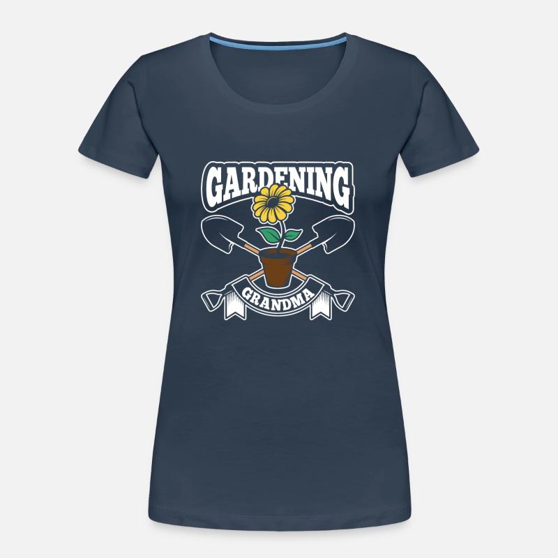 Gartenarbeit Oma Großmutter Garten Gärtnerin Frauen Premium Bio T-Shirt