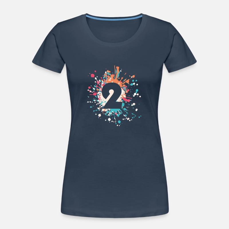Numéro 2e couleur Splash T-shirt bio Premium Femme