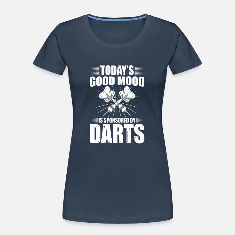 Dart Darten Dartpfeile Dartmannschaft Dartevent Frauen Premium Bio T-Shirt