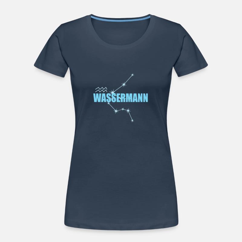 Wassermann Sternzeichen Aquarius Sternbild Frauen Premium Bio T-Shirt