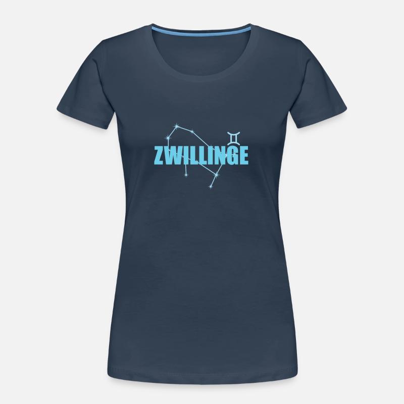 Zwillinge Sternzeichen Gemini Sternbild Frauen Premium Bio T-Shirt