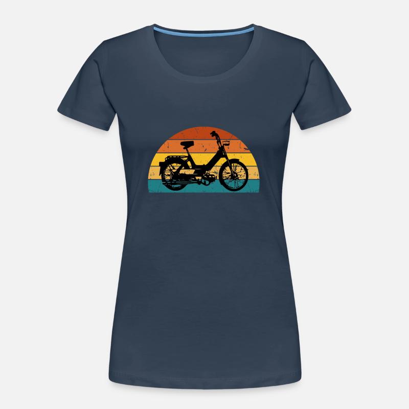 DDR Mobylette Oldtimer Roller Mofa Scooter 2 Takter T-shirt bio Premium Femme