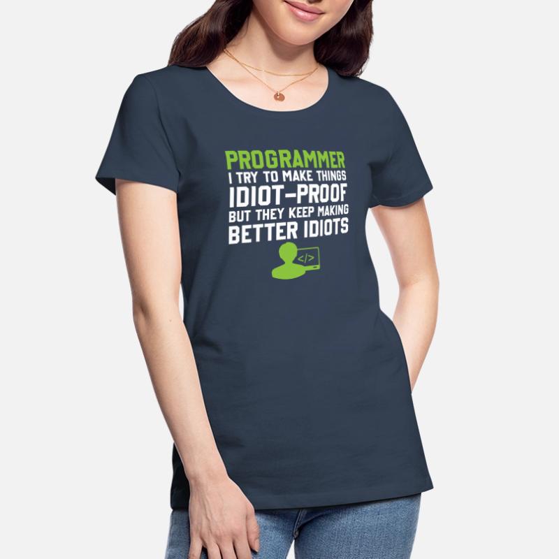 Programming Slogan Software Developer Computer Eng Frauen Premium Bio T-Shirt