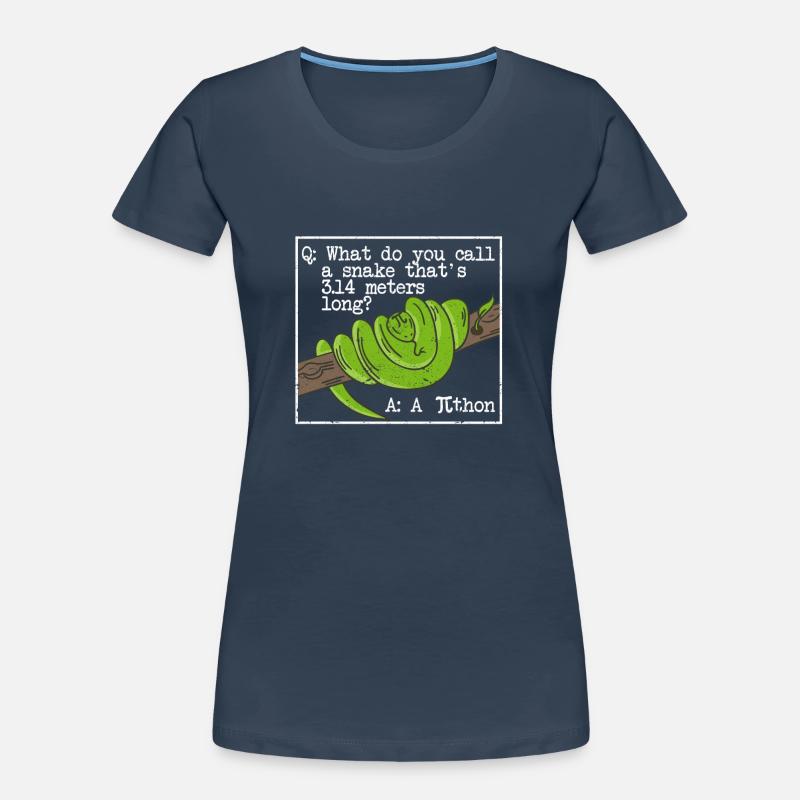 python serpent pithon pi tag icône maths drôles T-shirt bio Premium Femme