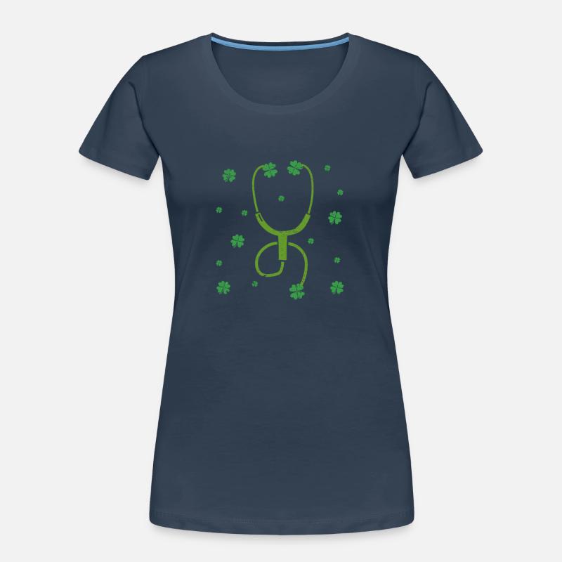 Trèfle Stéthoscope Trèfle Saint-Patrick Malade T-shirt bio Premium Femme