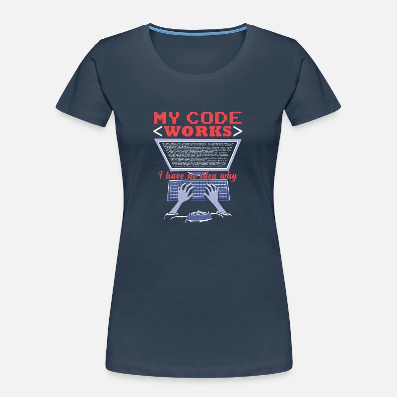 Fuuny Coder Programmierer Frauen Premium Bio T-Shirt