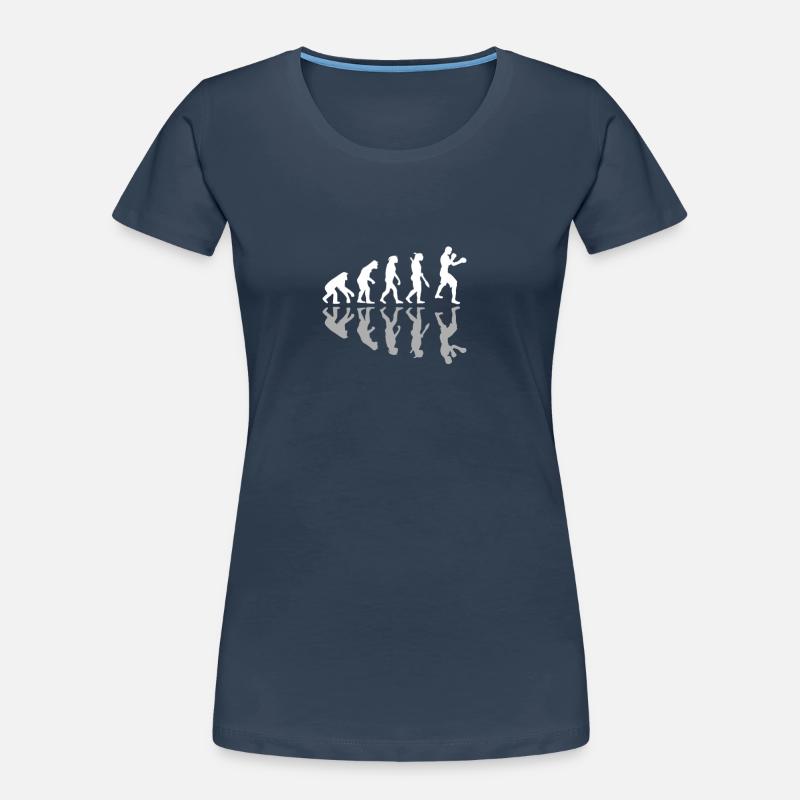 Human Evolution Boxer Boxing Lover Kickboxing Frauen Premium Bio T-Shirt