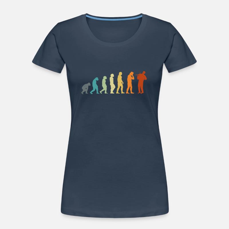 Violin Violinist Evolution Retro Women's Premium Organic T-Shirt