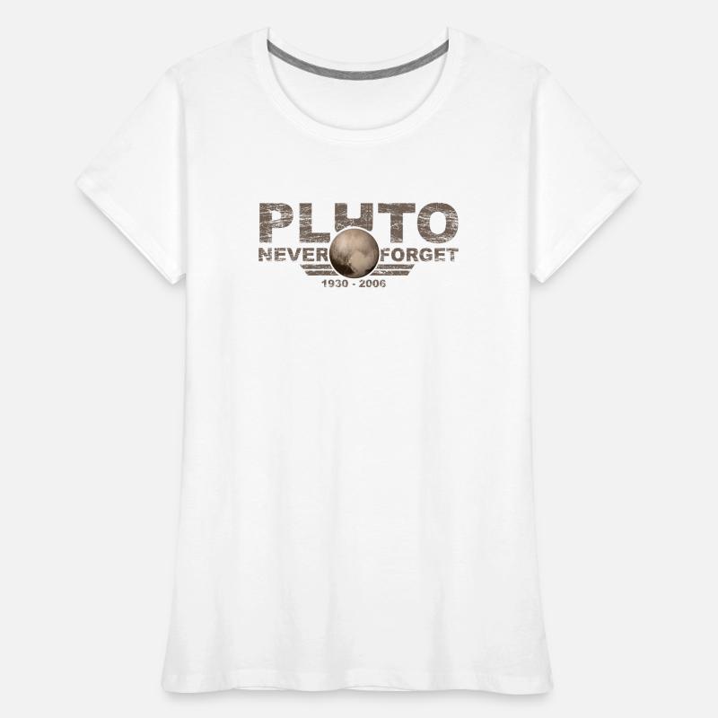 Never Forget Pluto Design Retro Style Funny Space Women's Premium Organic T-Shirt