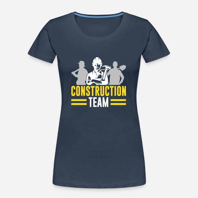 Construction Team Construction Site Teamwork Construction Workers Women's Premium Organic T-Shirt