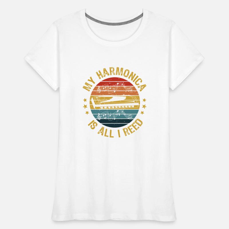 My Harmonica Is All I Reed Harmonica Player Gift Frauen Premium Bio T-Shirt