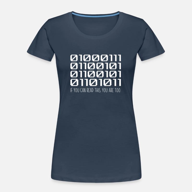 Cool Computer Binary Code Programmer Developer Women's Premium Organic T-Shirt