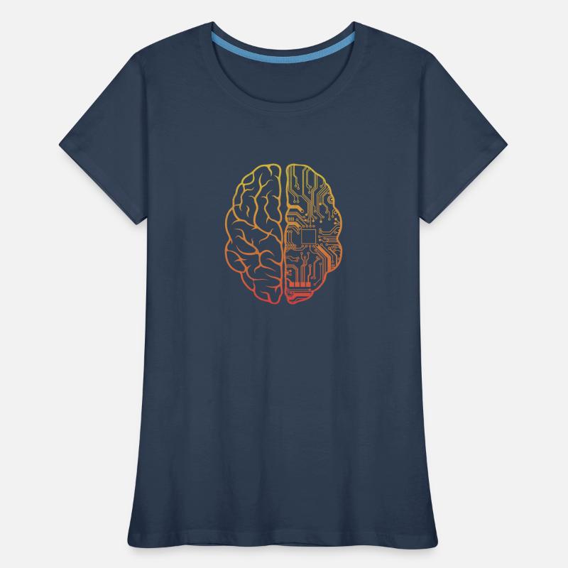 Programmeur Coding - Developer Programming Brain T-shirt bio Premium Femme