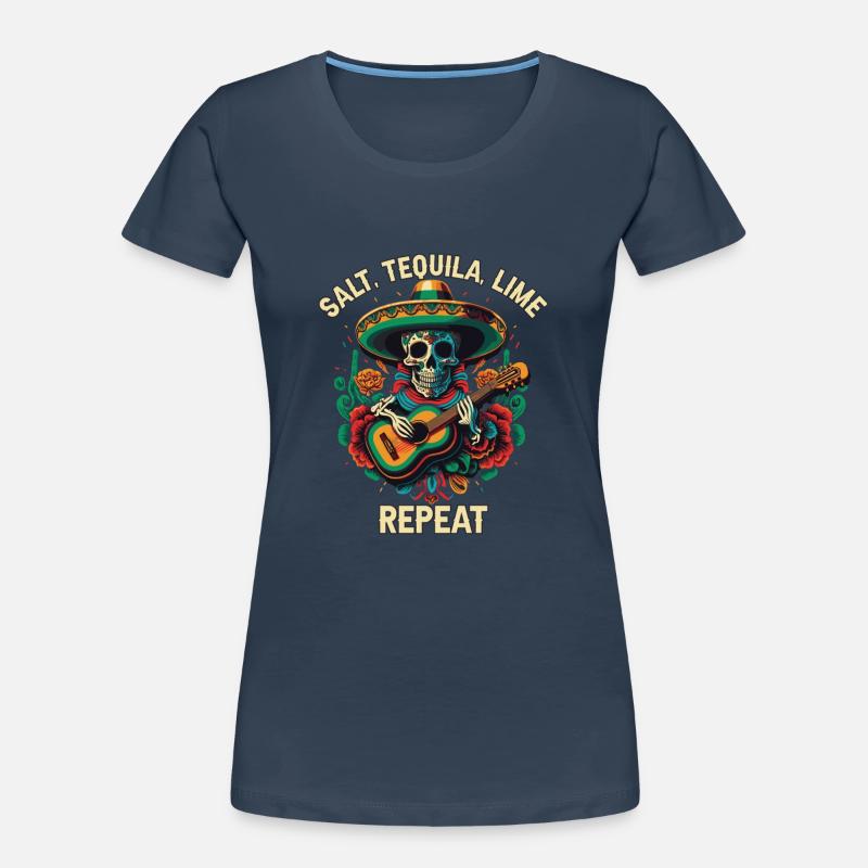 Salt Tequila Lime Repeat Alcoholic Tequila Drinker Women's Premium Organic T-Shirt