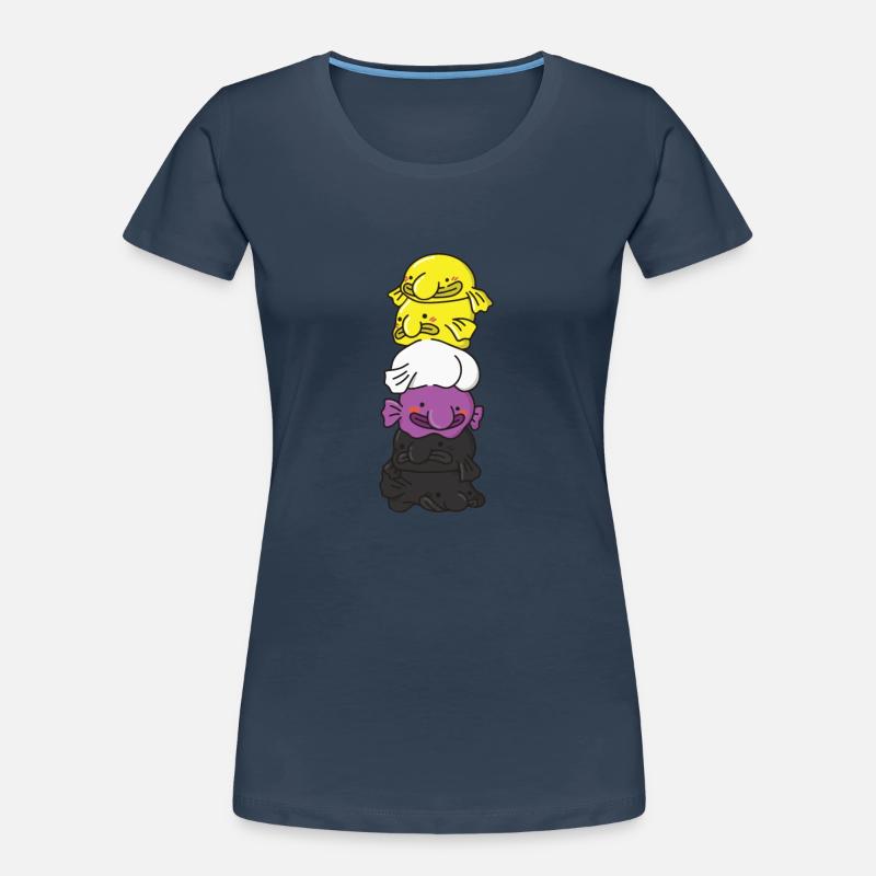 Nonbinary Flag Non Binary Pride LGBTQ Blobfish Women's Premium Organic T-Shirt