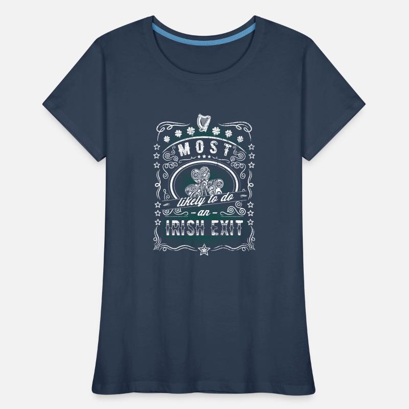 Irish Exit Saint Patrick's Day Vintage Geschenk Frauen Premium Bio T-Shirt