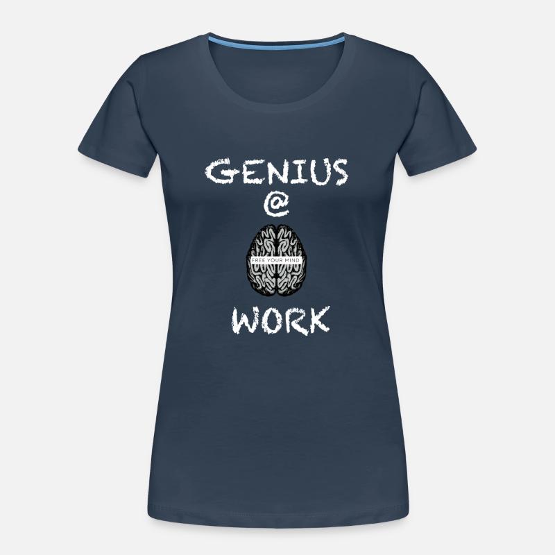 A genius at work as an engineer, as Women's Premium Organic T-Shirt