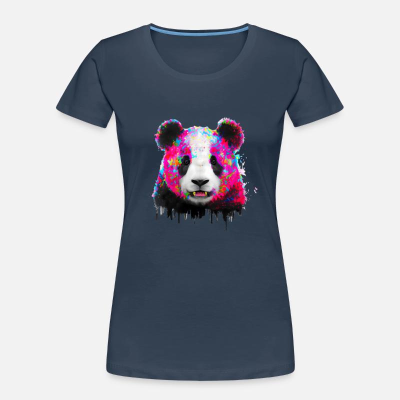 Explosion de couleur Panda Bear T-shirt bio Premium Femme