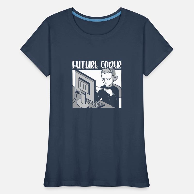 Futur Codeur Étudiant en informatique Programmeur Codage T-shirt bio Premium Femme