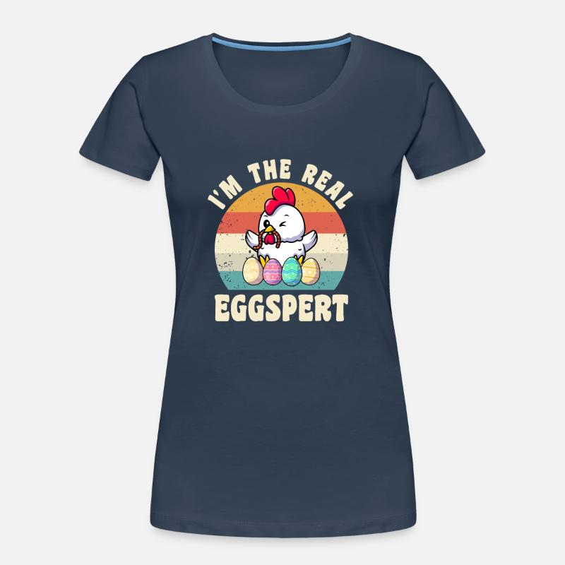 Eggspert Easter Eggs Easter Poulet de Pâques T-shirt bio Premium Femme