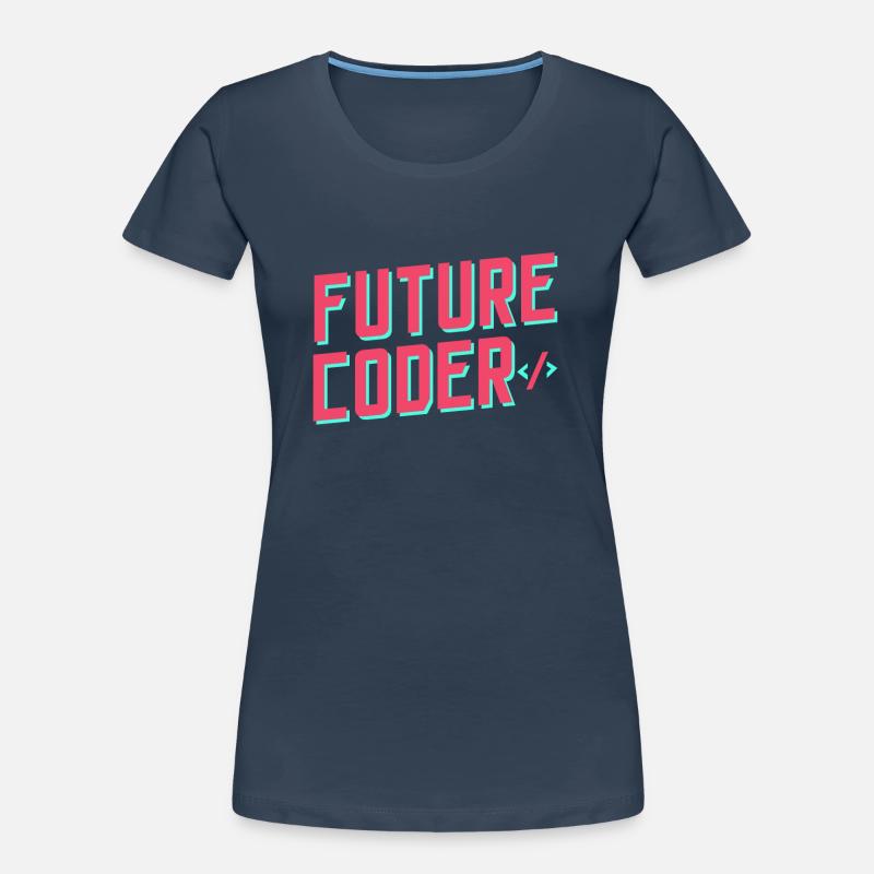 Zukünftiger Coder Coding Code Programmierer Frauen Premium Bio T-Shirt