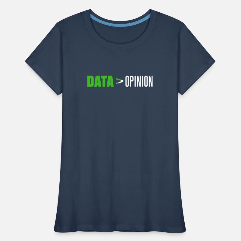 Données > opinion Code Coding Programmer Coder Coder T-shirt bio Premium Femme