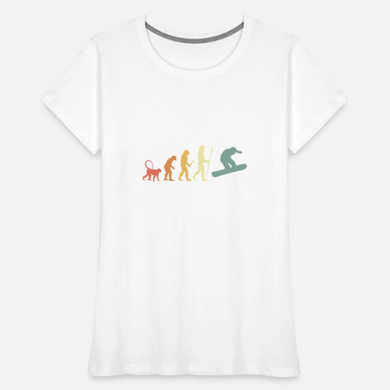 Évolution du snowboard T-shirt bio Premium Femme