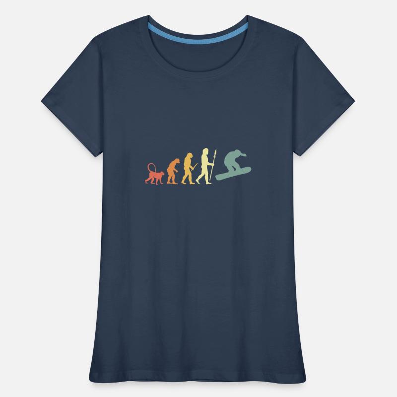 Évolution du snowboard T-shirt bio Premium Femme