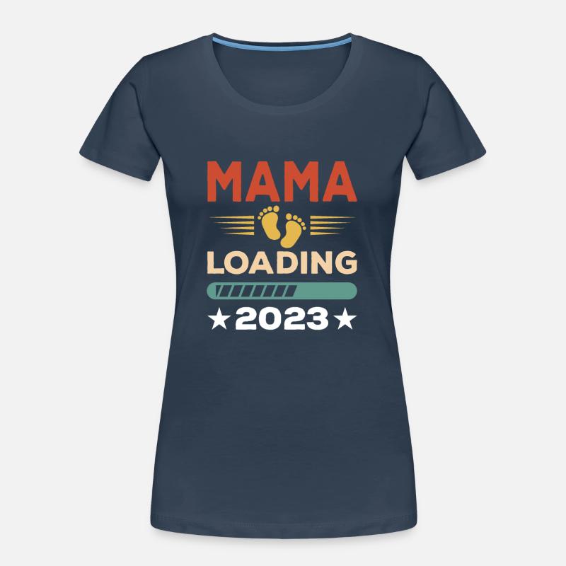 Mama Loading 2023 Mutter Mütter Muttertag Frauen Premium Bio T-Shirt