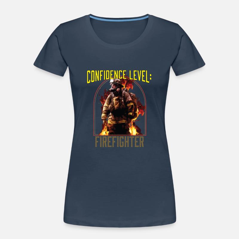 Confidence Level: Firefighter Best Fireman Ever Frauen Premium Bio T-Shirt