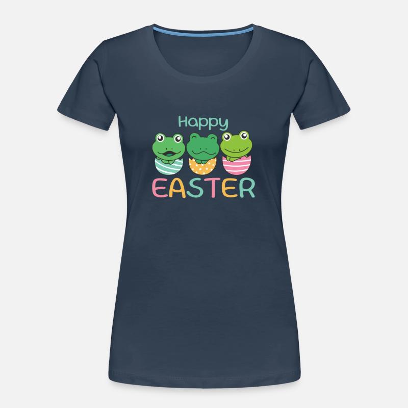 sweet frogs at Easter with Easter eggs frog Women's Premium Organic T-Shirt