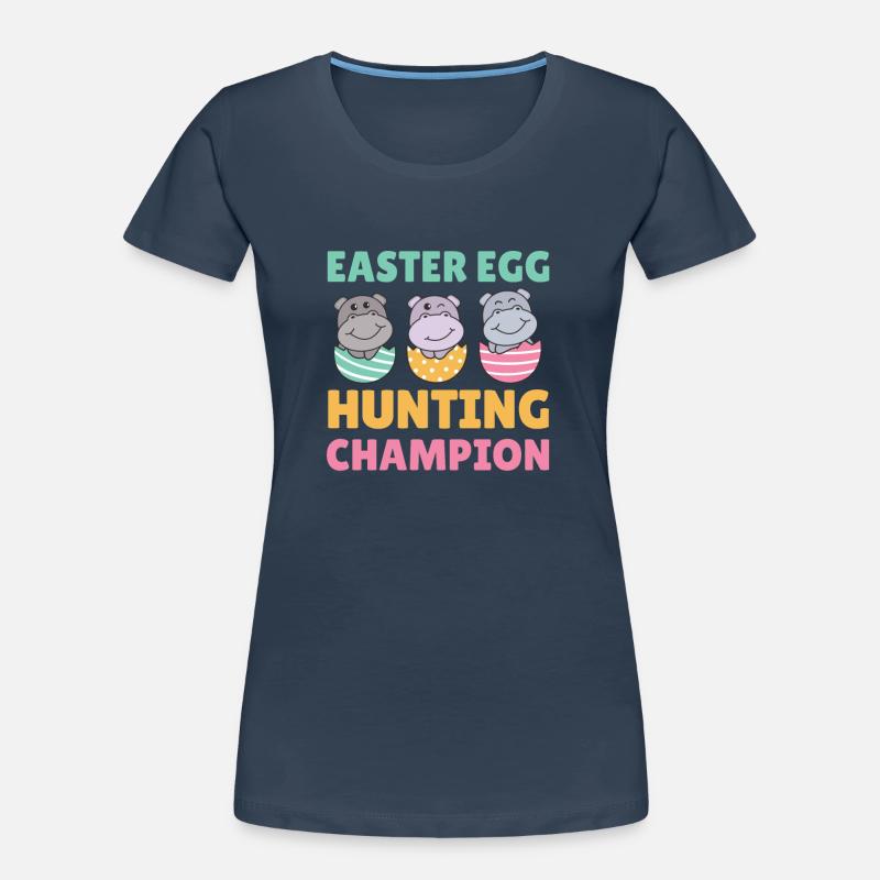 sweet hippos for Easter with Easter eggs hippo Women's Premium Organic T-Shirt
