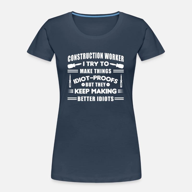 Conception de construction pour hommes Papa Ouvrier de la construction T-shirt bio Premium Femme