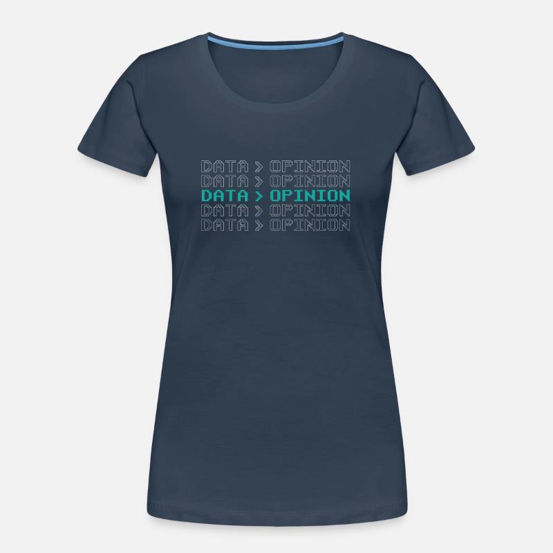 Daten > Meinung Code Coder Coding Programmierer Frauen Premium Bio T-Shirt