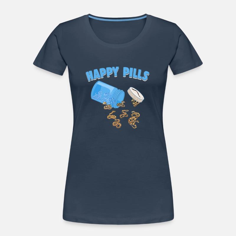Happy Pills Ball Python Funny Snake Lovers Humor Women's Premium Organic T-Shirt