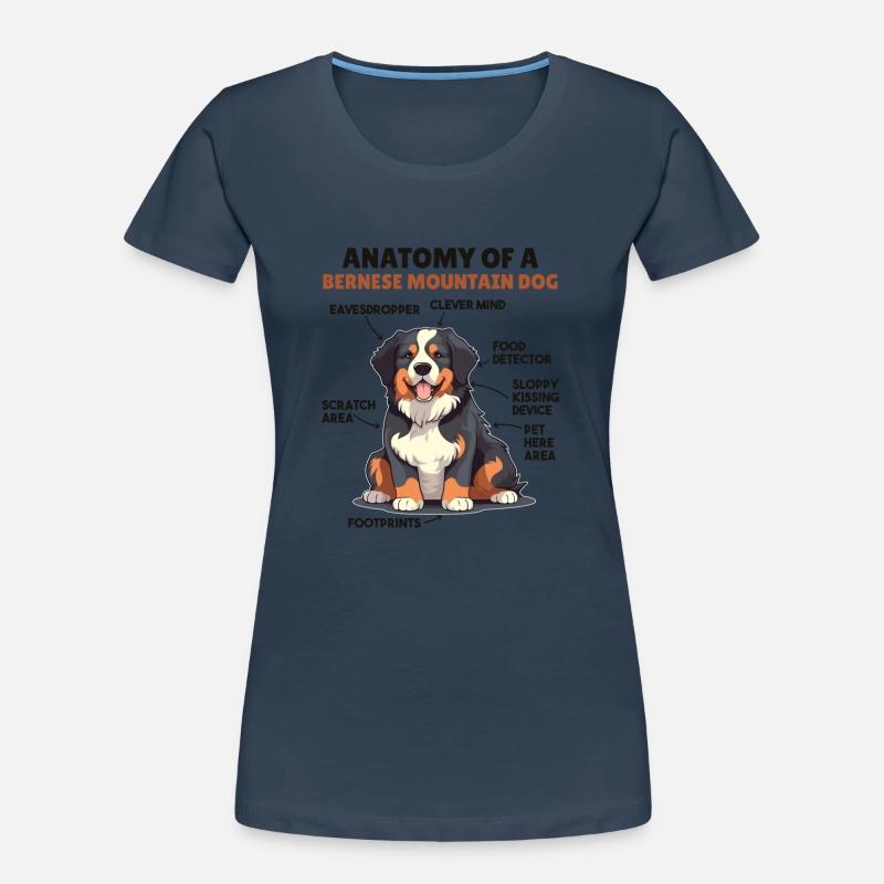 Explication du chien Anatomie d’un bouvier bernois T-shirt bio Premium Femme