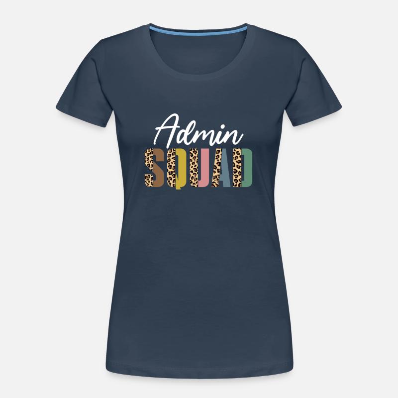 Admin squad leopard print T-shirt bio Premium Femme
