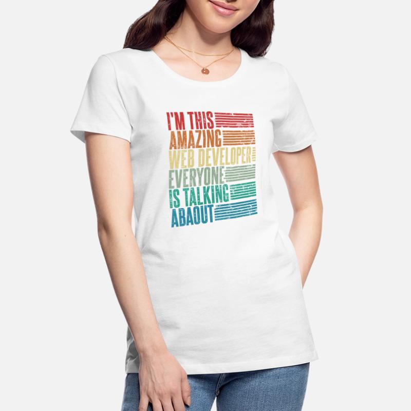 Web Developer Web Developer Gift Retro Women's Premium Organic T-Shirt