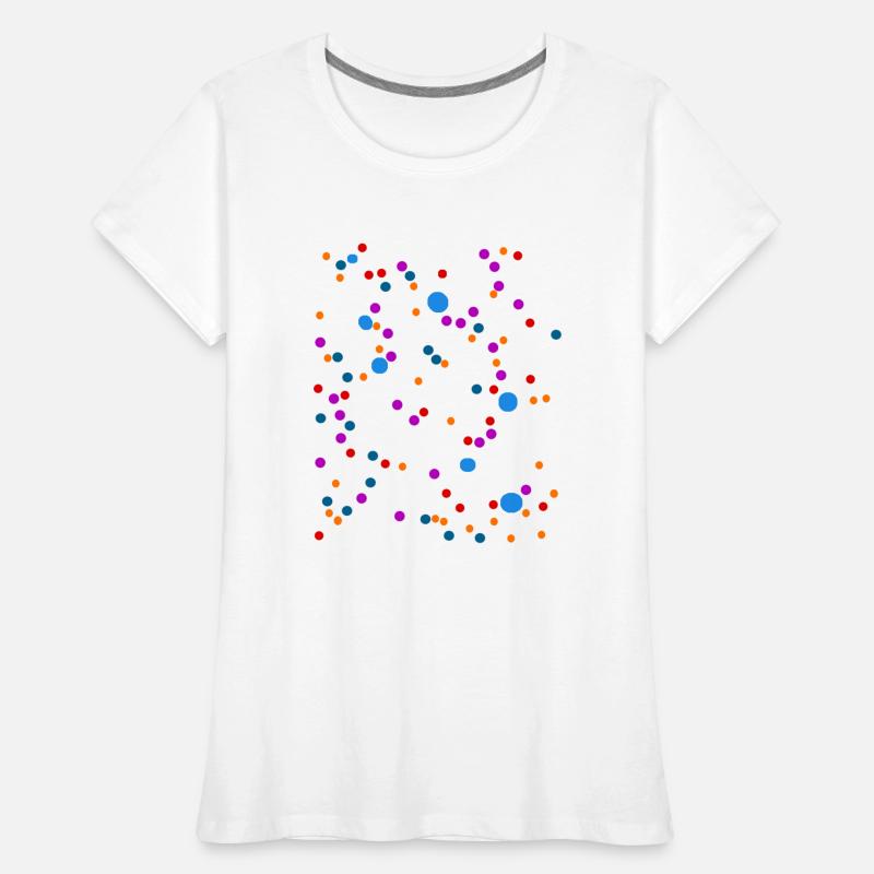 Points de couleur d’art abstrait T-shirt bio Premium Femme