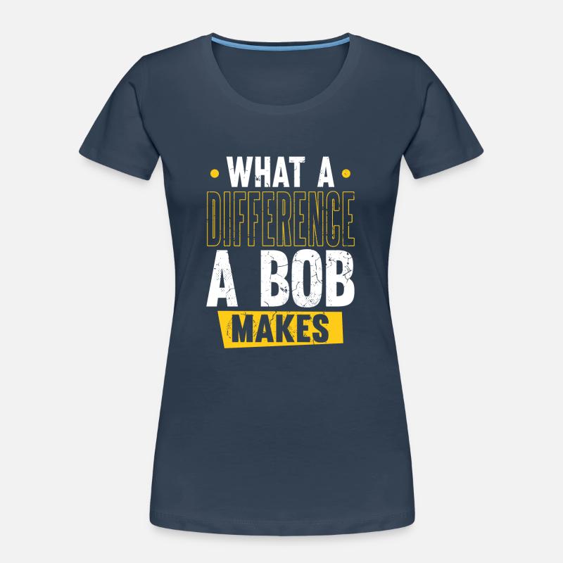 Robert Name Bob What A Difference A Bob Makes Women's Premium Organic T-Shirt