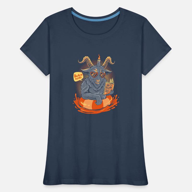Relax in Hell - Beach Please Devil Frauen Premium Bio T-Shirt