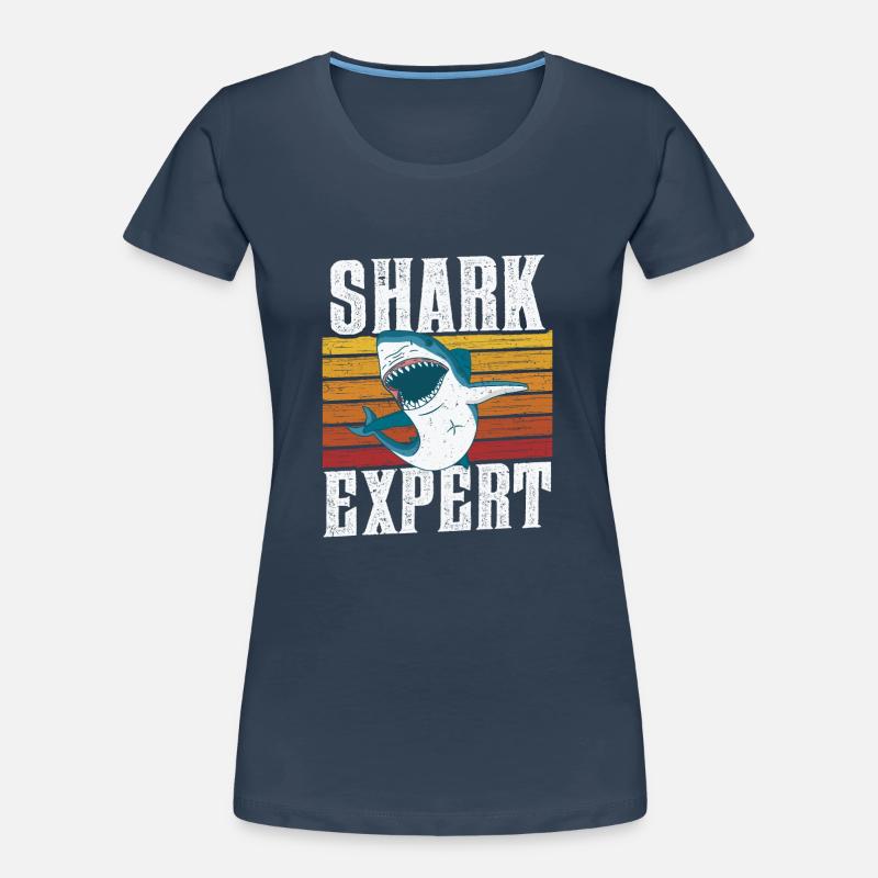 Shark Expert Requins Requins Plongée avec les requins Dent de requin T-shirt bio Premium Femme