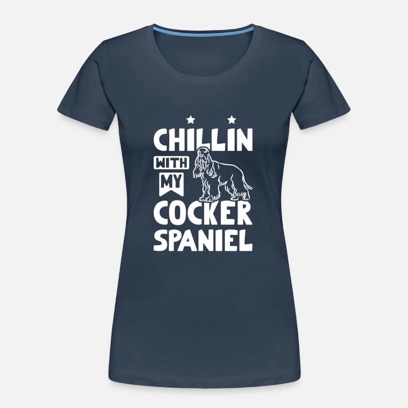 Chillin with my cocker spaniel Women's Premium Organic T-Shirt