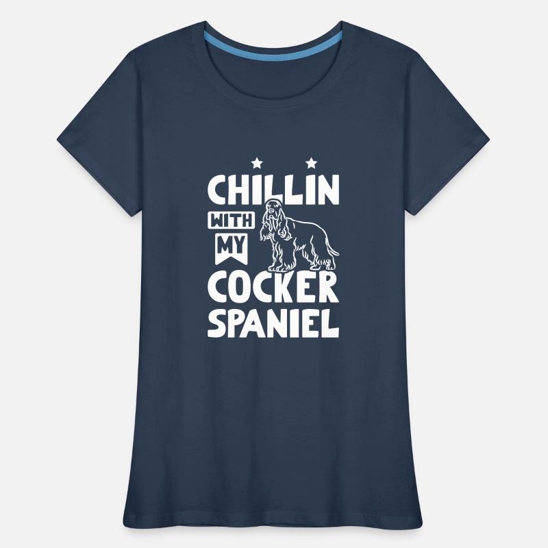 Chillin avec mon cocker spaniel T-shirt bio Premium Femme