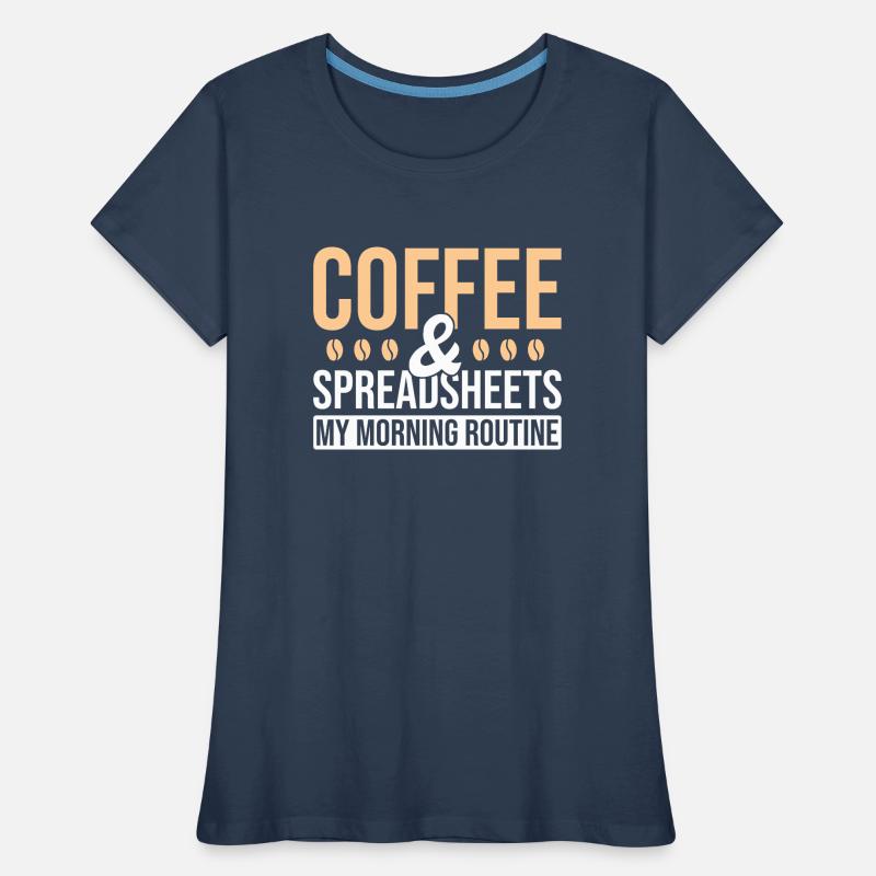 Café de table comptable T-shirt bio Premium Femme