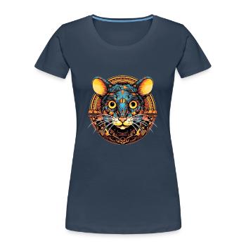 Cheddar Cheese Maus - Frauen Premium Bio T-Shirt -  - Vorne - Mia (176cm)