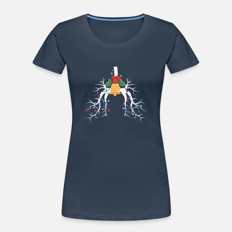 Ventilation Therapy Lung Christmas String Light Women's Premium Organic T-Shirt