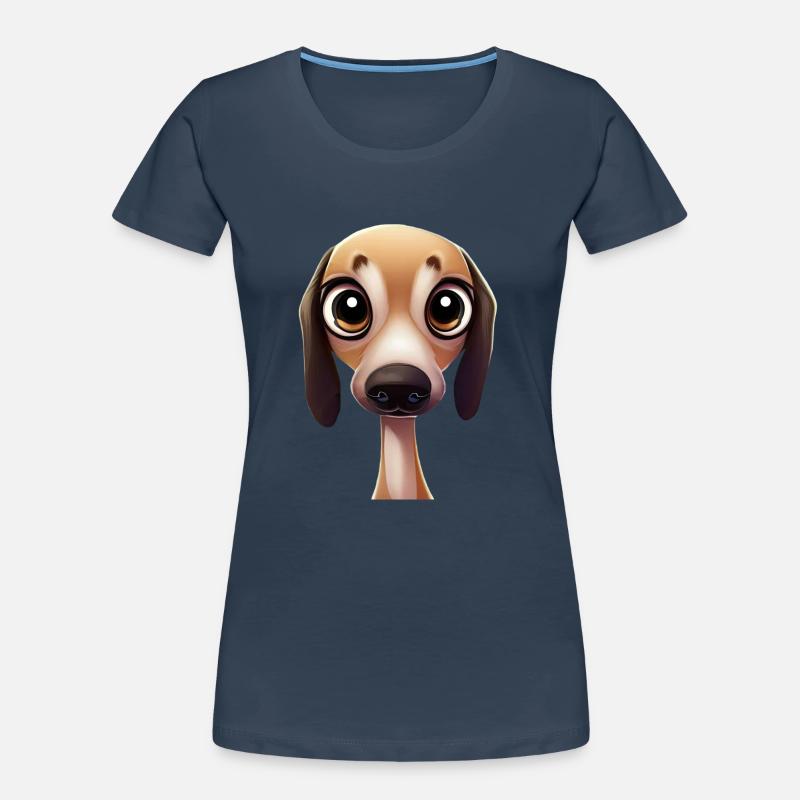 Pose gracieuse de lévrier T-shirt bio Premium Femme