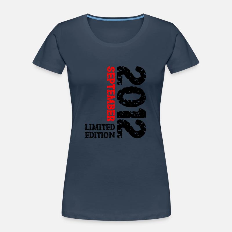 2012 Septembre Edition Limitée 11ème Anniversaire Décoration T-shirt bio Premium Femme